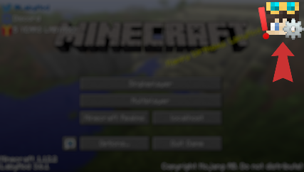 Click on the head in the top right corner of the LabyMod main menu.